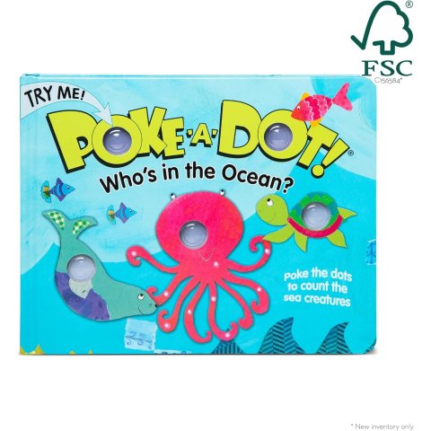 Melissa & Doug Poke-a-Dot! Ocean Interactive Board Book