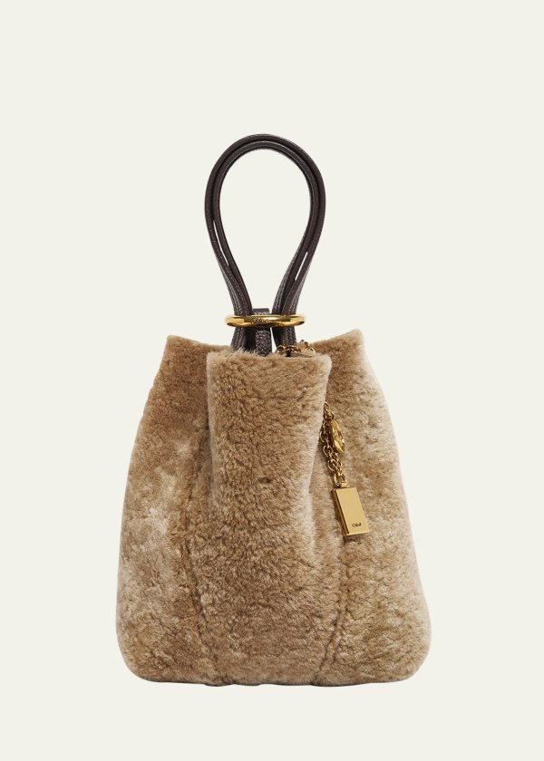 Spin Mini Shearling Bucket Bag