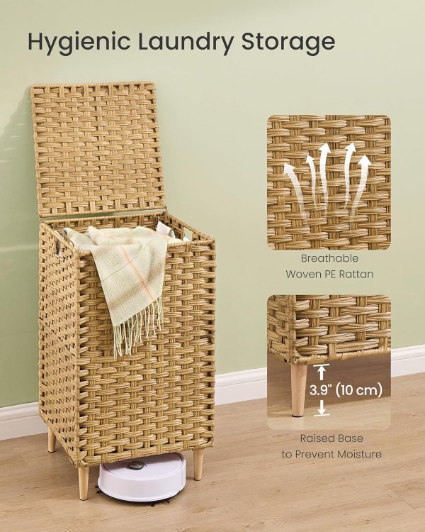Laundry Hamper ULCB221YE01 PE Rattan 25 Gal