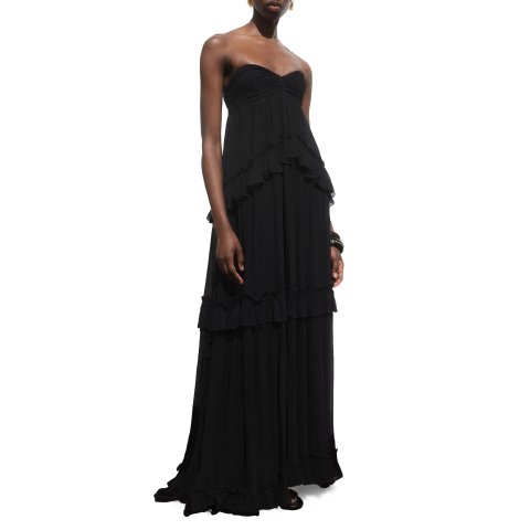 Strapless Ruffle Maxi Dress for Women