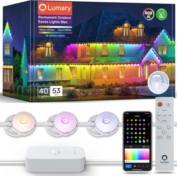 Lumary Outdoor Lights Max 53ft 40 LEDs Waterproof
