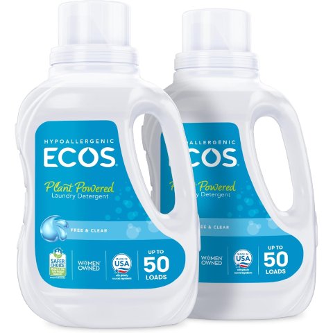 ECOS Laundry Detergent Liquid 100 Loads 50 Fl Oz 2 Pack