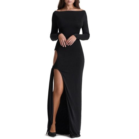 House of CB Cutout Long Sleeve Dress
