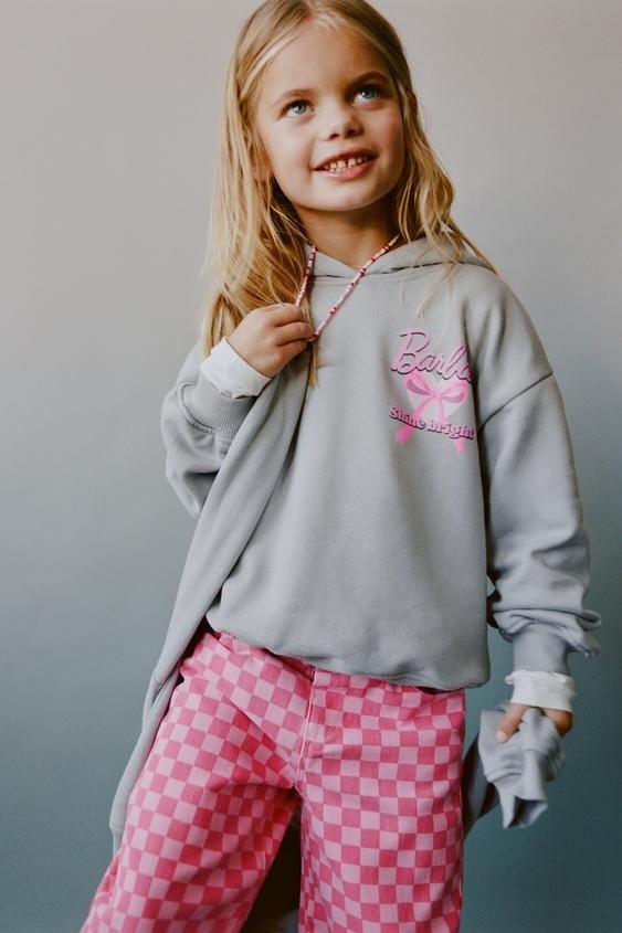 BARBIE BOW Hoodie Gray
