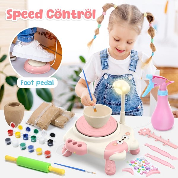 Skirfy Pottery Wheel for Kids Adjustable Speed
