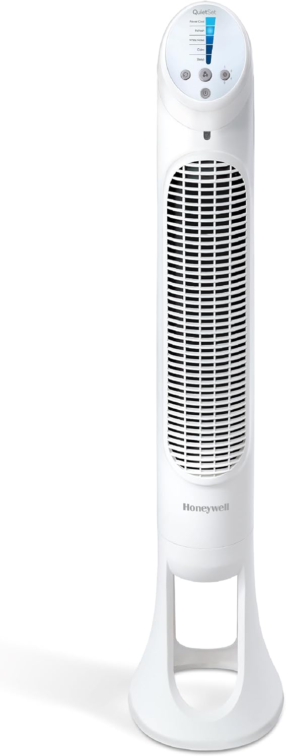 Amazon.com: Honeywell QuietSet Whole Room Oscillating Tower Fan with Remote, White, HYF260 : Home &amp; Kitchen
