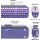 Meidosa 2.4GHz Retro Keyboard Mouse Combo Purple Gradient
