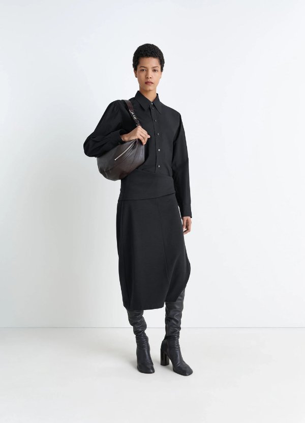 BK966 Women's Wool Blend Skirt