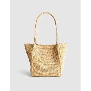 Madewell Lexington 小号拉菲草托特包