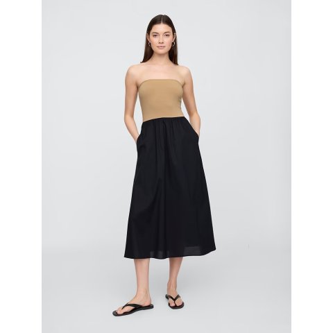 Poplin Midi Dress