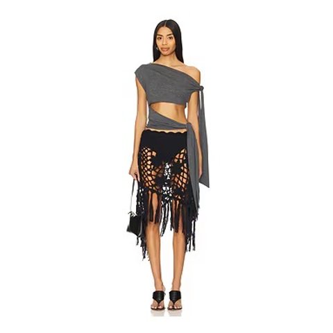 Jaded LondonDouble Knotted Top Grey