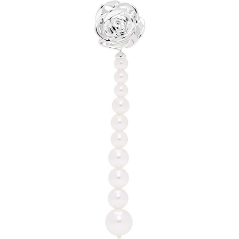 SHUSHU/TONG YVMIN Rose Single Earring Faux-Pearl Chain