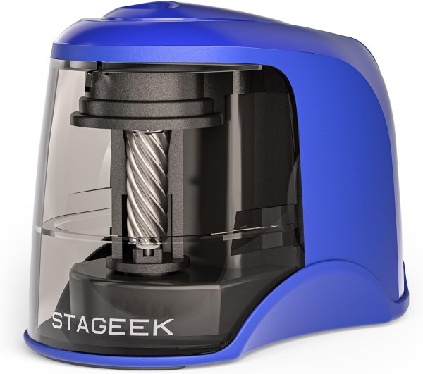 STAGEEK Electric Pencil Sharpener Blue 6-8mm