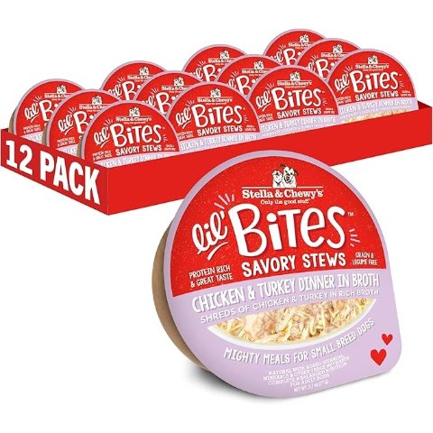Stella & Chewy sStella & Chewy s Lil Bites Chicken & Turkey Wet Food 2.7oz 12-Pack