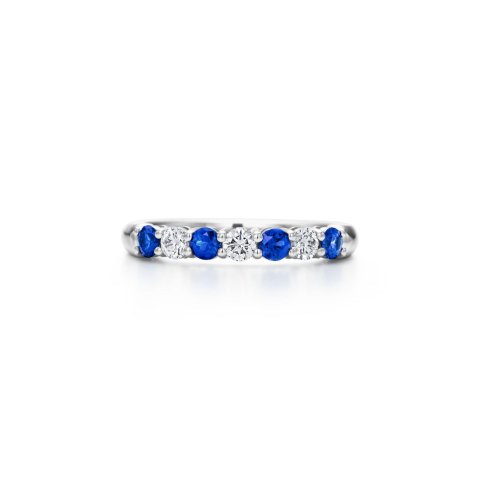 TIFFANY & CoPlatinum Sapphire Diamond Band Ring