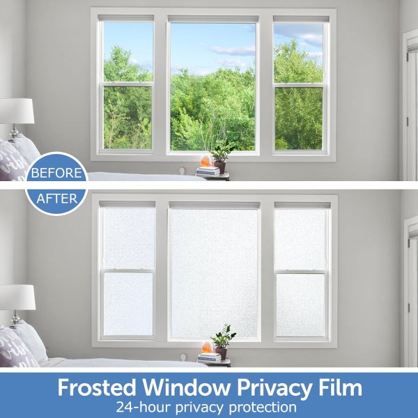 HIDBEA Frosted Window Film 17.5 x 78.7 Inch