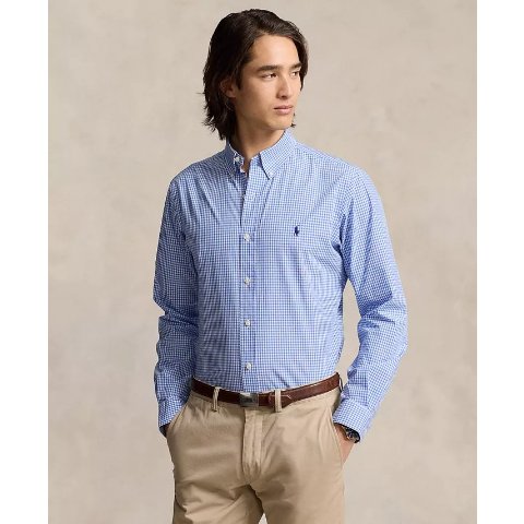 Slim-Fit Stretch Poplin Shirt