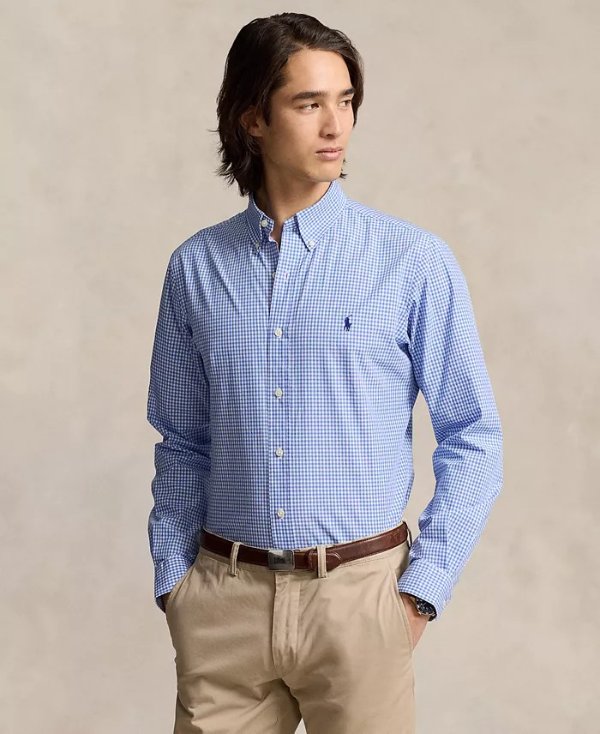 Slim-Fit Stretch Poplin Shirt