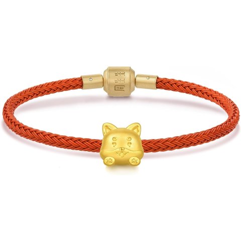 CHOW SANG SANG 999 Gold Dog Bracelet 17cm