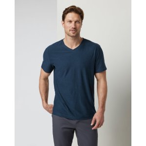 VuoriStrato Tech V-Neck Tee Navy Heather