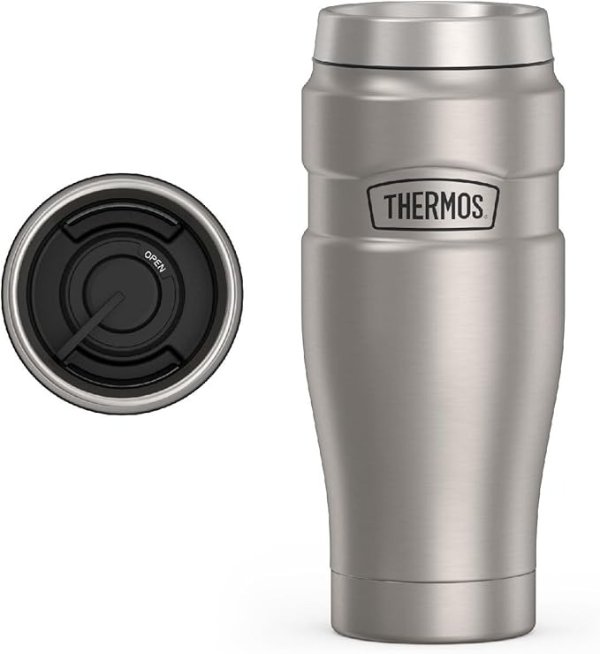 THERMOS Stainless King 保温杯 16盎司 哑光钢