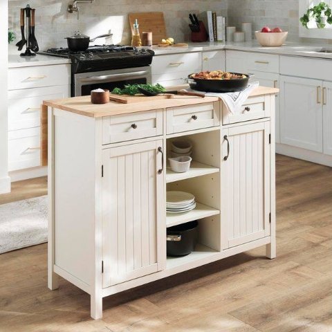 Bainport Wooden Kitchen Island 48 Inch
