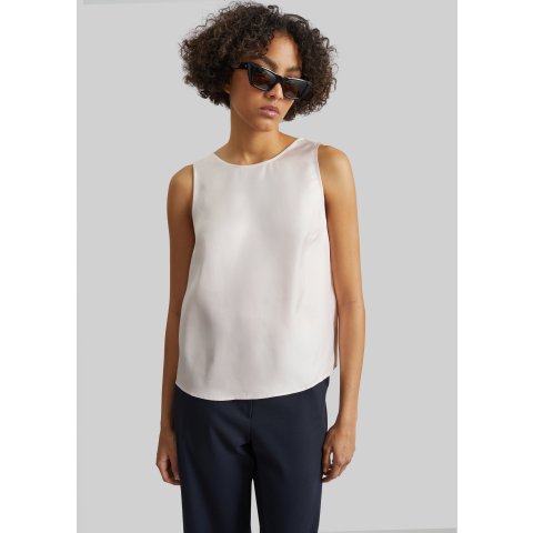 Gema Sleeveless Silk Top Light Pink