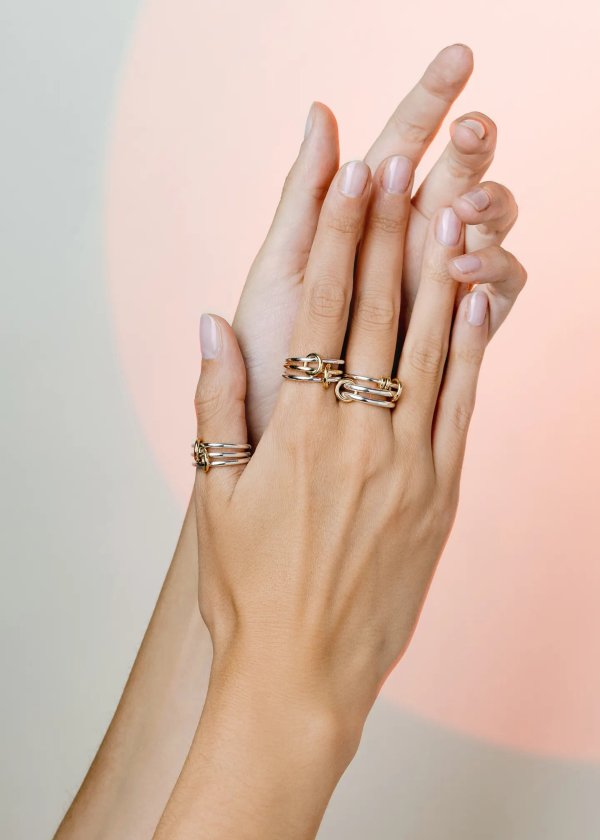 Raneth SG Sterling Silver Ring with 18K Gold Accents