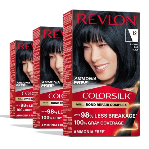 ColorSilk 蓝黑色染发膏 3盒