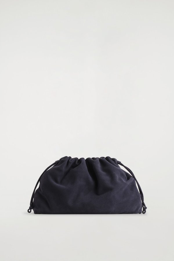 Cavatelli Clutch Bag Suede Navy