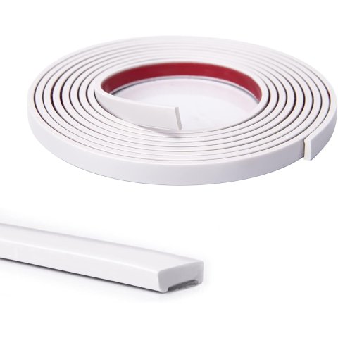 Peel and Stick Flexible Vinyl Trim White 10ft
