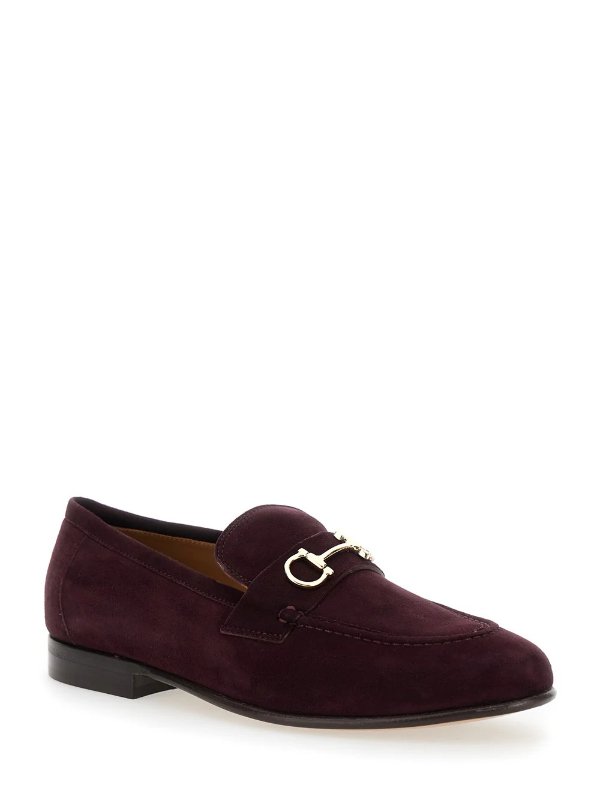 Ferragamo Gancini Loafers Bordeaux