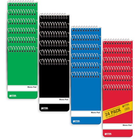 Better Office Products Memo Pads 3x5 Inch 24 Pack