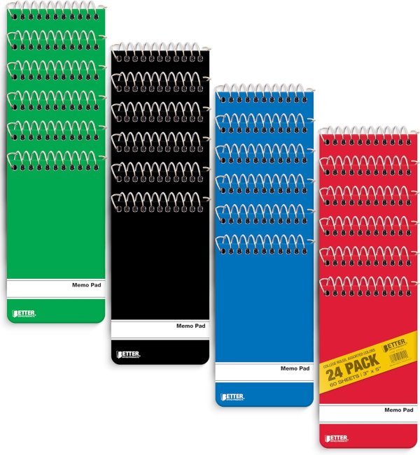 Better Office Products Memo Pads 3x5 Inch 24 Pack