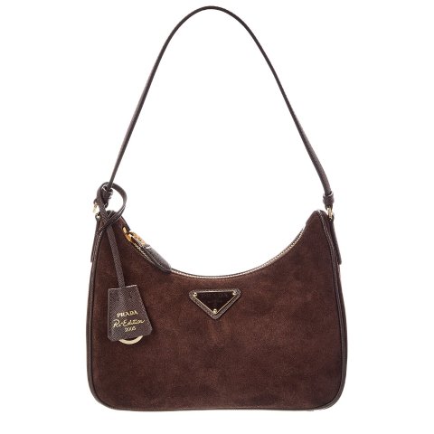 Logo Mini Suede Hobo Bag