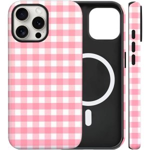 iPhone 11 红色磁吸格纹手机壳