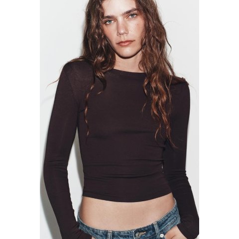Brown Long Sleeve T-Shirt