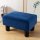 LUE BONA Velvet Rectangle Foot Stool Navy