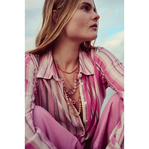 Hailee Semiprecious Layered Necklace
