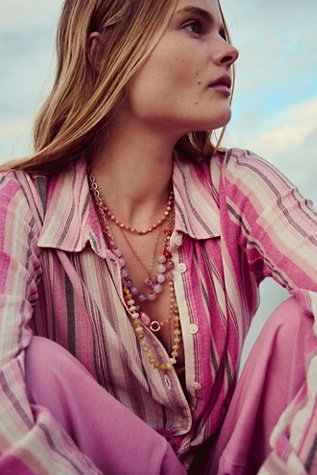 Hailee Semiprecious Layered Necklace