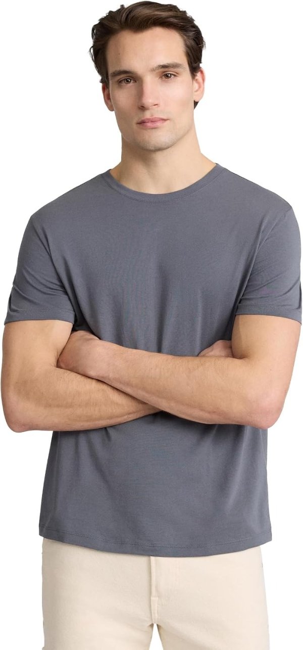 Men's Pima Cotton Crew Neck Tee Short Sleeve
