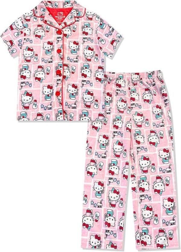 Hello Kitty 女童短袖睡衣套装 2件