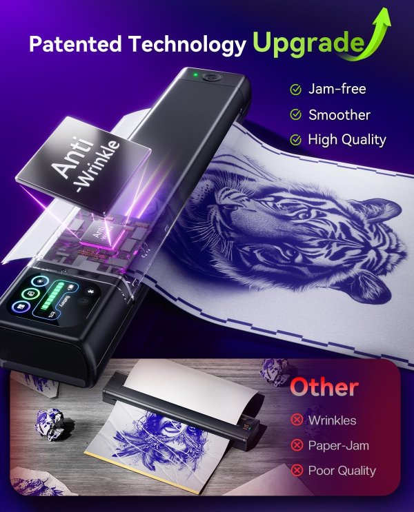 Phomemo M08F Plus Tattoo Stencil Printer Bluetooth Touchscreen