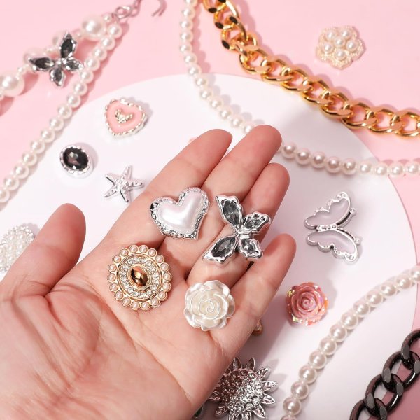 Pearl Shoe Chain 20 Pieces Women's Accessories