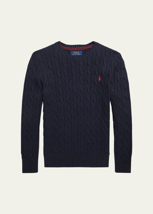 Boys Cable Knit Sweater Size S-XL