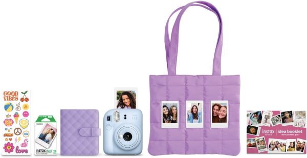 FUJIFILM Instax Mini 12 Camera Holiday Bundle Pastel Blue