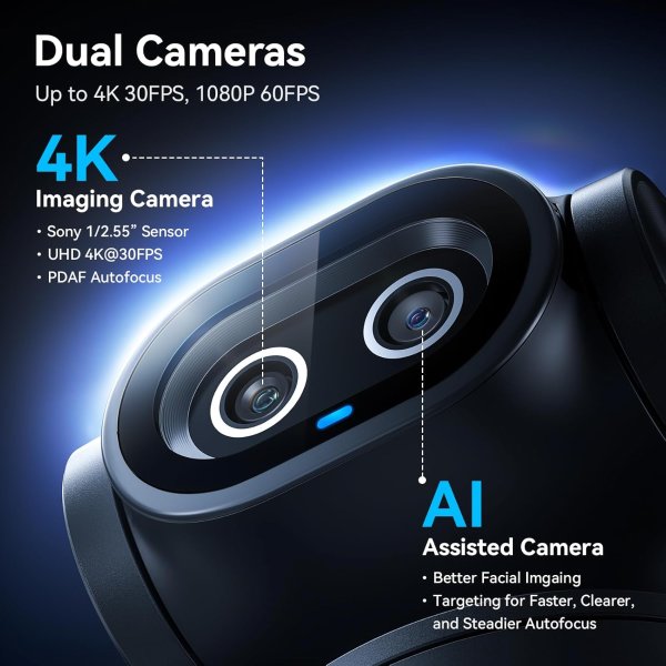 EMEET PIXY 4K AI双摄摄像头