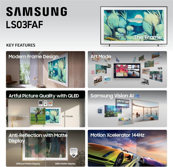 The Frame LS03F 65英寸 4K QLED 纤薄壁挂
