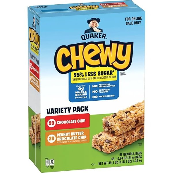  Chewy 少糖燕麦棒 58支