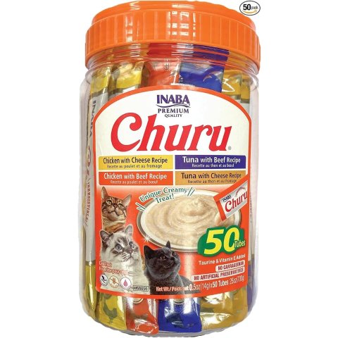 INABA Churu 猫零食 牛肉芝士味 50支
